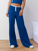 Carregar imagem no visualizador da galeria, Spliced Languid Style Wide-Leg Pants Loungewear Set