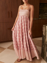 Load image into Gallery viewer, Featured Loose Polka Dot Stripe Patchwork Maxi Dress