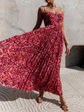 Fashionable Summer Sunshine Pleated Maxi Dress