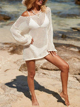 Carica l&#39;immagine nel visualizzatore di Gallery, Knitted Cutout Beach Bikini Sun Protection Cover-Up