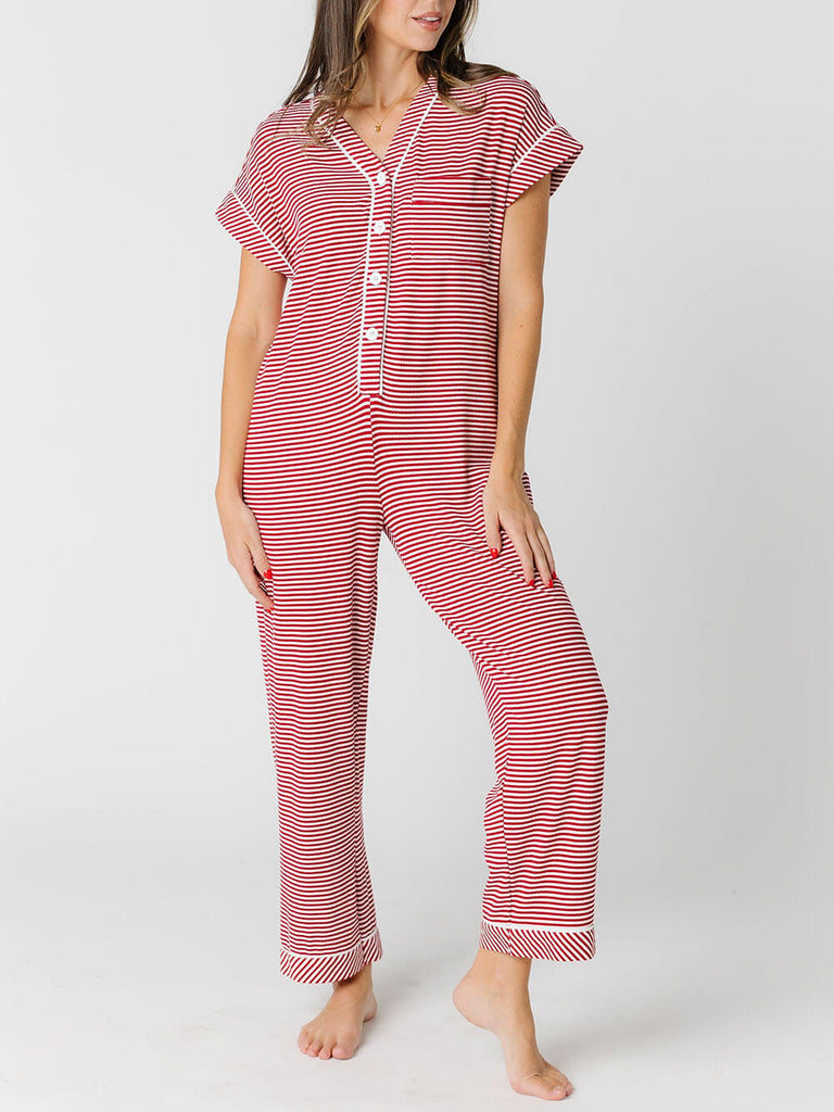 Striped Jumpsuit Pajamas