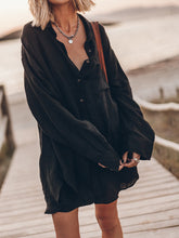 Carica l&#39;immagine nel visualizzatore di Gallery, Pocketed Long Sleeve Oversized Shirt