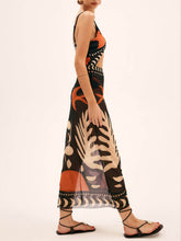 Load image into Gallery viewer, Unique Bird Print Mesh Cover Up Maxi Skirt