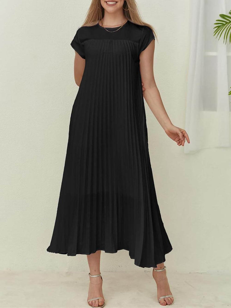 Elegant Stylish Sleeveless Pleated Maxi Dress