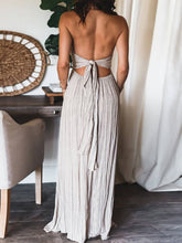 Load image into Gallery viewer, Backless U-Neck Suspender Maxi Dress