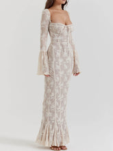 Load image into Gallery viewer, Vintage Cream Lace Maxi Dress