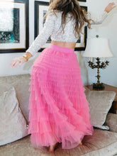 Laden Sie das Bild in den Galerie-Viewer, Mesh ruffle For The Frill Maxi Skirt