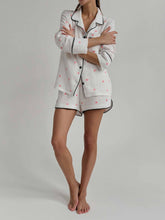 Load image into Gallery viewer, Heart Print Patchwork Shorts Pajama Set