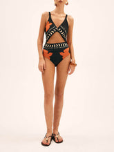 Load image into Gallery viewer, Unique Bird Print Cutout One Piece Swimsuit