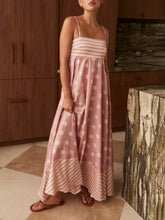 Load image into Gallery viewer, Featured Loose Polka Dot Stripe Patchwork Maxi Dress