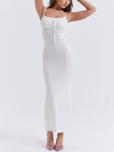 Carica l&#39;immagine nel visualizzatore di Gallery, White Knit Maxi Dress