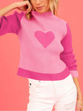 Load image into Gallery viewer, Valentine Love Turtleneck Sweater