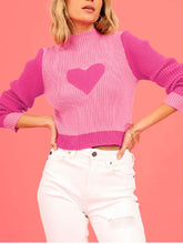 Load image into Gallery viewer, Valentine Love Turtleneck Sweater