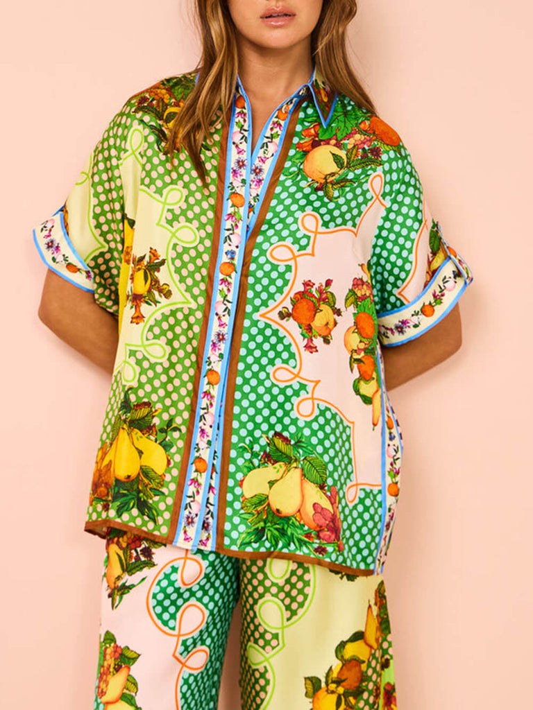 Multicolor Printed Lemon Shirt