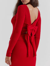 Load image into Gallery viewer, Scarlet Cashmere Blend Bow Sweater