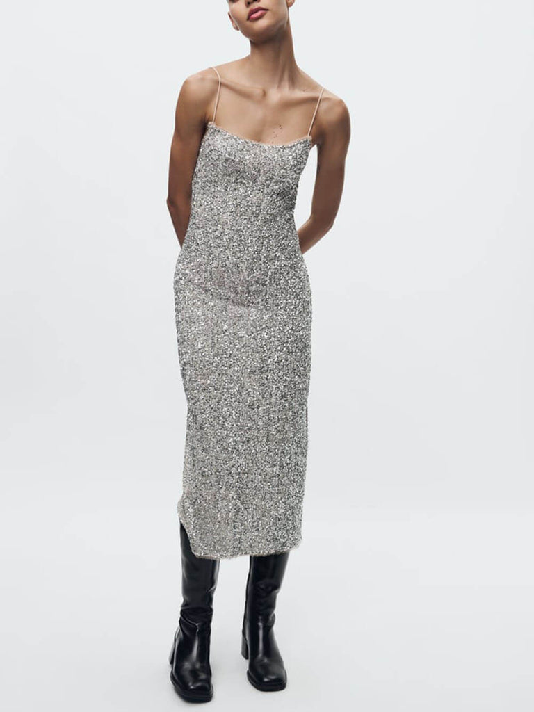 Sequin Slip Dress