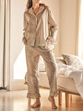 Rose ruffle patchwork loose pajama set