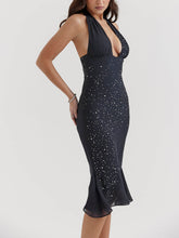 Load image into Gallery viewer, Midnight Embellished Midi Dress