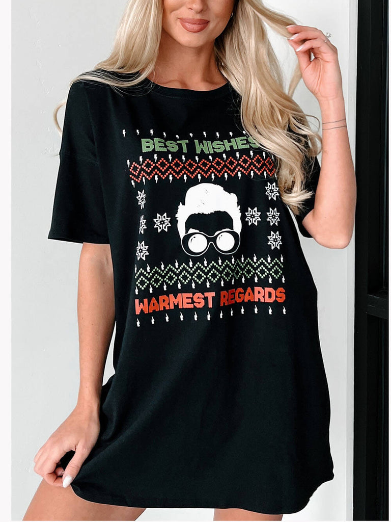 Best Wishes Warmest Regards Oversized Graphic T-Shirt