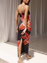 Load image into Gallery viewer, Unforgettable Abstract Floral Print Maxi Dress