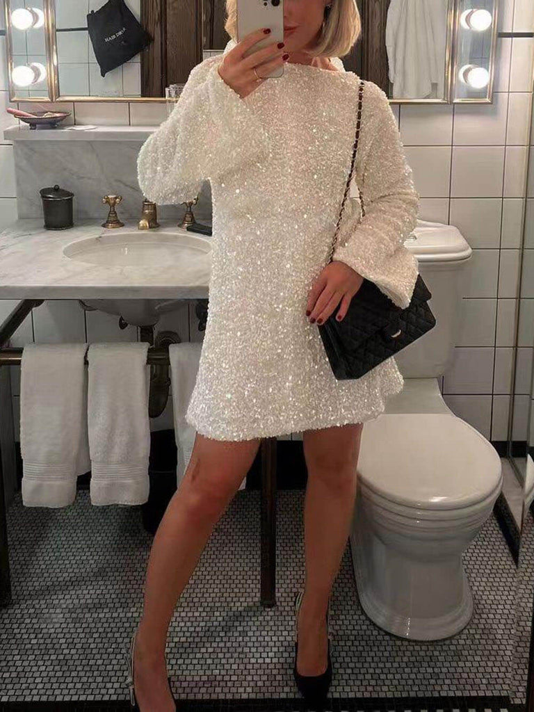 Robe à paillettes avec lien dans le dos