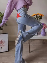 Load image into Gallery viewer, Retro Mid-Waist Flared Jeans