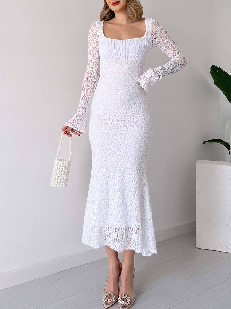 Lace Ruffle Dress