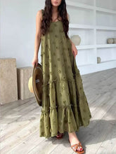 Load image into Gallery viewer, Pretty Flower Decor A-Line Layered Loose Maxi Dress