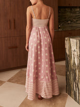 Load image into Gallery viewer, Featured Loose Polka Dot Stripe Patchwork Maxi Dress