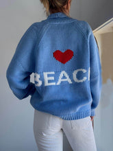 Load image into Gallery viewer, Retro Beach Heart Cardigan Sweater