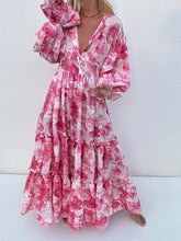 Load image into Gallery viewer, Bohemia Floral Girls Tiered Maxi Dress