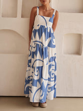 Carica l&#39;immagine nel visualizzatore di Gallery, Bohemian Geometric Print Maxi Dress