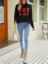 Load image into Gallery viewer, Valentine Heart Lips Knit Sweater