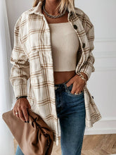 Load image into Gallery viewer, Plaid Casual Brushed Wool Cardigan Jacket