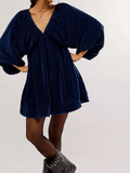 Robe courte en velours Portia