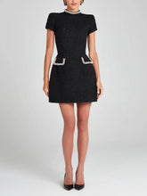 Charger l&#39;image dans la galerie, Exquisite And Playful Pearl Trim Pocket Mini Dress