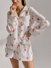 Carica l&#39;immagine nel visualizzatore di Gallery, Loose Heart-Shaped Printed Shorts Home Set