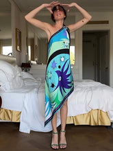 Load image into Gallery viewer, Stella Print Off-Shoulder Asymmetric Midi Dress