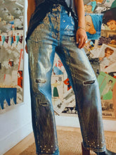 画像をギャラリービューアに読み込む, Sparkling Beaded Wide-Leg Jeans