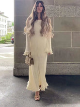 Load image into Gallery viewer, Bell-Sleeve Knit Long Dress