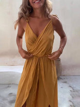 Laden Sie das Bild in den Galerie-Viewer, Elastic Waist Slit Wide Leg Jumpsuit