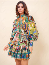 Load image into Gallery viewer, Casual Graffiti Evergreen Printing Mini Dress