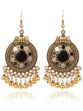 Load image into Gallery viewer, Retro Ethnic Style Disc Ball Tassel Earrings