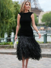 Load image into Gallery viewer, Mavis Backless Tassels Knit Midi Dress