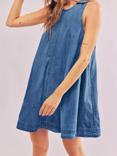 Load image into Gallery viewer, Sunset Stroll Denim Mini Dress