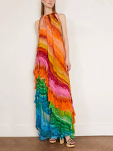 Carica l&#39;immagine nel visualizzatore di Gallery, Iris Ruffle Gown in Multi