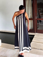 Load image into Gallery viewer, Asymmetrical Neckline Midi Dress