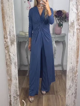 Laden Sie das Bild in den Galerie-Viewer, Casual 2 Pieces Suit With Long Top Matching Trouser