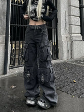 Load image into Gallery viewer, Women&#39;s Wide-Leg Denim Pants