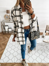 Load image into Gallery viewer, Plaid Casual Brushed Wool Cardigan Jacket